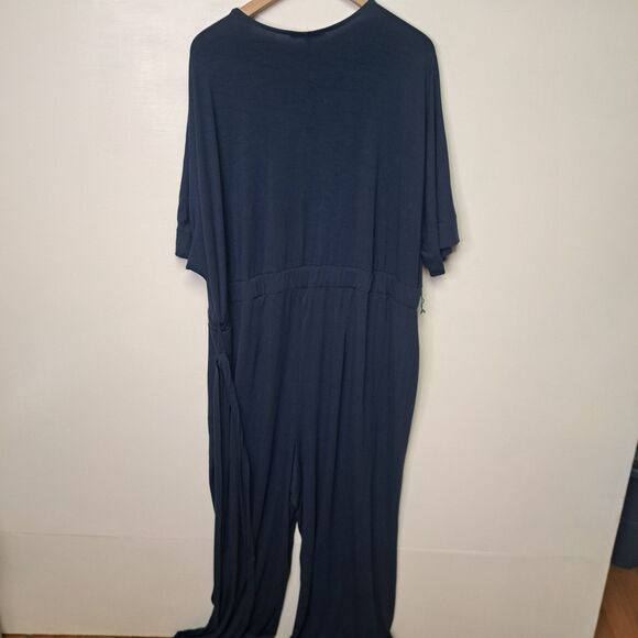 Eloquii Refinery 29 Navy Blue Wrap Tie Waist Jumpsuit Womens Plus 24 Refinery29 - Picture 8 of 13